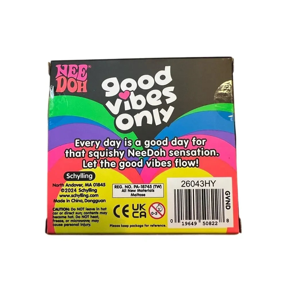 NeeDoh Good Vibes Only Heart | PINK Squeeze the Day - NIB!